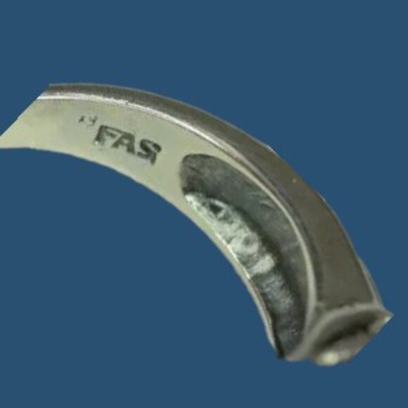 Vintage FAS Onyx Signet Sterling Silver Ring 925 - Picture 7 of 8